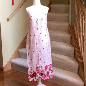 TopShop Summer Pink Floral Maxi Dress NWOT